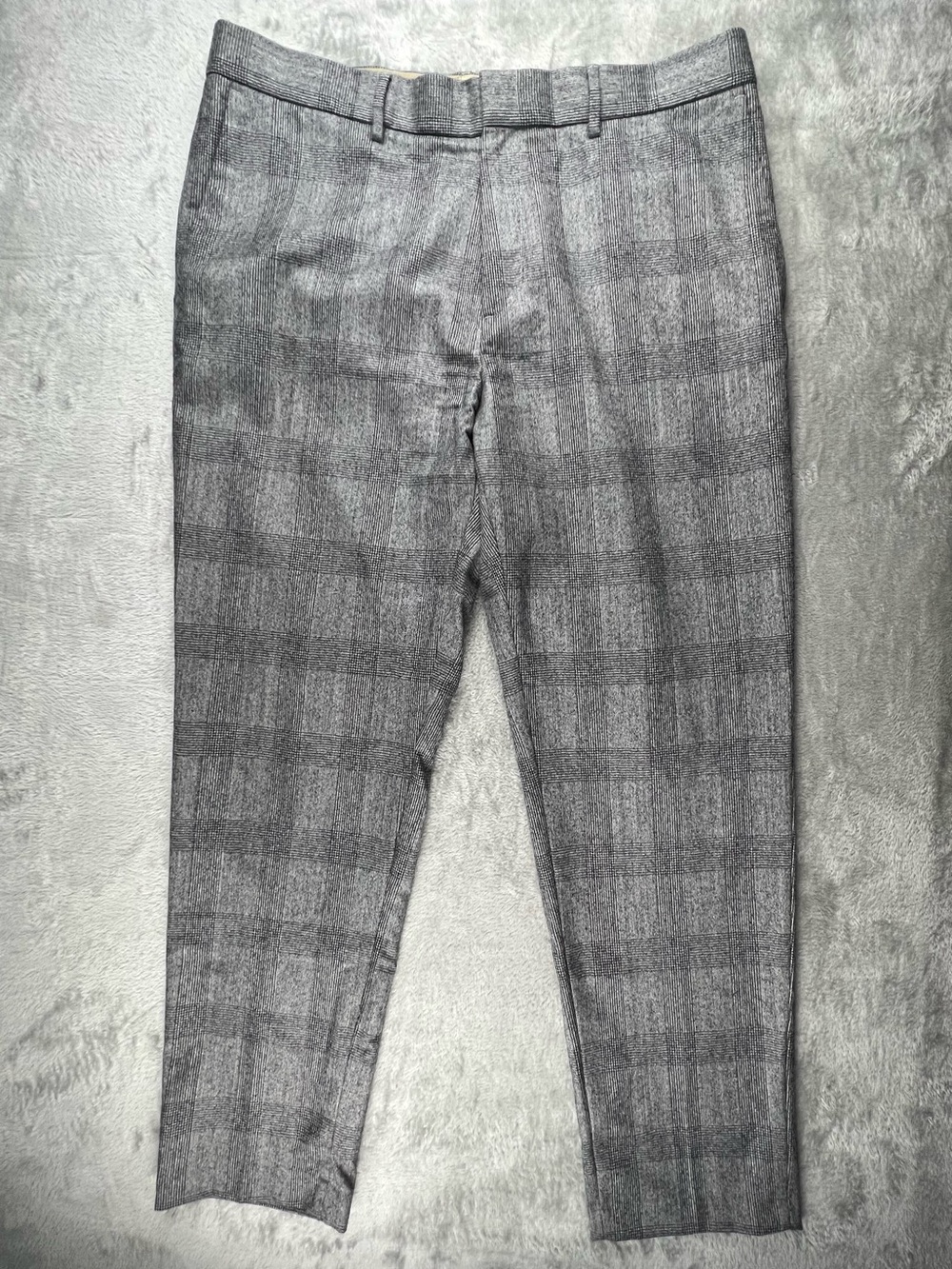 Banana Republic Pants Men 35x30 Gray Glen Plaid Vitale Barberis Wool Flannel